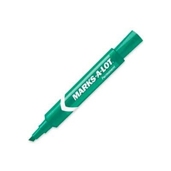 Avery Avery® Marks-A-Lot Permanent Marker, Chisel Tip, Green Ink, Dozen 7885